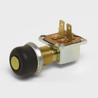Sealed Push-Button Switch, normally On, sealed, with rubber cap